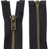 Aerzetix - C61418 - Cerniera separabile 80cm in Metallo - Cerniera Lampo - Nero - Cucito pelletteria Borsa Vestiti Pantaloni merceria cursore tiretto