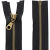 Aerzetix - C61404 - Cerniera separabile 85cm in Metallo con tiretto Decorativo - Cerniera Lampo - Colore: Nero - cursore pelletteria Cucito Gonna Gonna Vestiti Pantaloni merceria