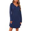 Jahetuul Camicia da Notte Parto Ospedale Cotone a Maniche Lunghe Vestaglia Allattamento con Bottoni Scollo a V Camicia Premaman Adatto Casa