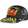 Goorin Bros. Cappellino Trucker Heat Flames The Farm, nero con motivo fenice ricamato, rete posteriore