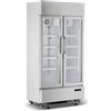 Ristoattrezzature Modello: 118490140623169,Frigo vetrina bibite verticale refrigerata 2 ante in vetro bianca +0 +10 °C 600 lt 100x59x197h cm
