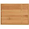 Relaxdays Portaposate da Cassetto in Bambù, 4 Scomparti, Divisore Posate e Utensili Cucina, 5 x 26 x 35,5 cm, naturale