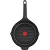 Lagostina Aroma Grill Bistecchiera Antiaderente Rotonda in Alluminio Pressofuso Ø 26 cm, Padella Induzione, Gas e Forno con Indicatore Cottura Thermo-Signal e Rivestimento Titanium