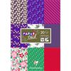 Clairefontaine 95262C - Blocco da 20 fogli a motivi in cartoncino da 200g + Alfabeto adesivo + etichette da ritagliare - formato A4 (21x29,7cm ) - Carta Scrapbooking Hobby creativo - Inverno Floreale