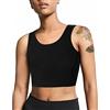 LEINIDINA Petto Binder per Transgender FTM LGBT Tomboy Top Donne Traspirante Binder Reggiseno Canotte Elastico, Nero, Medium