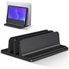 Bewahly Supporto Verticale per Laptop, Salvaspazio Supporto PC Portatile Verticale in Alluminio, Regolabile Doppio Slot Porta PC Verticale per MacBook PRO/Air, iPad, Notebook, Laptop Stand (Nero)