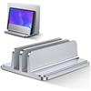 Bewahly Supporto Verticale per Laptop, Salvaspazio Supporto PC Portatile Verticale in Alluminio, Regolabile Doppio Slot Porta PC Verticale per MacBook PRO/Air, iPad, Notebook, Laptop Stand (Argento)
