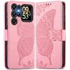 MOJIA Cover in Pelle per Oukitel C62 / C62 Pro / C62 GT, Custodia Premium a Portafoglio con Interno Case in TPU e Porta Carte [Cinturino da Polso in Regalo]. Rosa