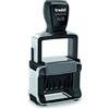 Trodat Professional 5430/L Timbro Datario 41x24 mm, Formato DATA in Italiano GG MMM (lettere) AAAA + 3 Testi Commerciali: RICEVUTO - PAGATO - REGISTRATO, Inchiostro BLU/ROSSO, Struttura Acciaio Inox