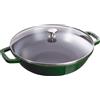 Staub - Wok in ghisa con coperchio 30 cm verde