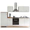 Stella Trading ANDY Mobile da cucina moderno senza elettrodomestici Rovere Sonoma, Bianco opaco, Cucina componibile spaziosa con tanto spazio, 270 x 195 x 60 cm