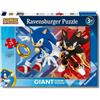 Ravensburger - Puzzle 3 Anni, Giant Floor Puzzle 24 Pezzi, Sonic - Puzzle Bambini 3 Anni, Collezione Sonic, Giochi Educativi e Divertenti, Idee Regalo