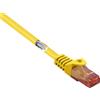 Renkforce RF-5462928 Cavo di rete RJ45, cavo patch CAT 6 U/UTP 0,15 m giallo con protezione naso a scatto, senza alogeni 1 pz