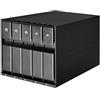 SilverStone SST-FS305-12G - Base di cestello in rack mobile, 5 ripiani, sostituibili a caldo in alluminio con ventola e blocco per hard disk SAS-12G/SATA 6G