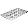 Paderno 41752-12 Teglia per Focaccine 12 Pezzi, Alluminio