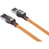 Renkforce RJ45 Cavo di rete Patch CAT 6a S/FTP 10,00 m Arancione Funzione di ricerca porte (RF-6609656)