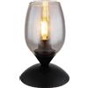 Globo lighting Lampada TOUCH Kuwaita in vetro fumè e nero opaco in stile moderno 1XE14 24007S/40