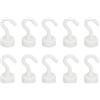 LetCart Ganci magnetici resistenti per cabine da crociera, ganci magnetici in plastica bianca per frigorifero (10 pezzi)