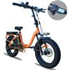 BLUVALL Z01 Bicicletta elettrica pieghevole con batteria rimovibile da