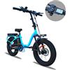 BLUVALL Z01 Bicicletta elettrica pieghevole con batteria rimovibile da