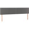vidaXL Testiere 2 pz. Grigio 100x5x78/88 cm in Pelle finta