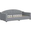 vidaXL Letto da giorno grigio chiaro 90x190 cm tessuto