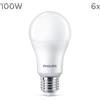 Signify GmbH Set di 6 lampadine PHILIPS E27 LED 100W 13W 1521lm 2700K 6CT/6 EC