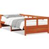 vidaXL Letto da giorno senza materasso marrone cera 80x200 cm in legno di pino massiccio