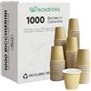 1000 Bicchierini Di Carta 75ml Avana - Perfetti Per Il Tuo Caffè