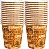 Bicchieri Carta 240 Ml Per Caffè E Bevande Calde - Design Avana Con Scritta Coffee/latte - Resistenti Per Bar, Ufficio E Asporto