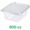 100 Vaschette 500cc Trasparenti Quadrate Con Coperchio - Praticità E Versatilità
