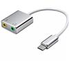 Ouitble Scheda audio esterna Lega di alluminio USB Tipo C 7.1 canali Adattatore audio stereo senza unità Plug and Play per PC portatile Tablet telefono cellulare