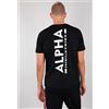 Alpha Industries Maglietta Backprint da Uomo Black