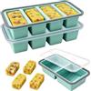 agctrler Souper Cubes - Set di 3 stampi per congelatore in silicone con coperchio, capacità 250 ml e 500 ml, senza BPA, contenitori per congelare zuppe, brodi, salse, meal prep e alimenti per bambini