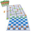 Alldoro 60063 XXL Mill and Dame Game, grande gioco da tavolo 2 in 1 per interni ed esterni, 158 x 158 cm, multicolore