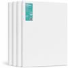 EXERZ 50x60cm Tele Intelaiate 4pz per Pittura per Artisti/Spessore 1.7cm 280GSM/ Tele Prestirate 100% Cotone/Prive di acidi/Bianca/Grana media - Per Dipingere, ad Acrilici, Pittura ad Olio
