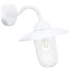EGLO Lampada da parete Milton, lampada da interno per camera, acciaio | zincato bianco, vetro trasparente, attacco E27, IP44