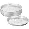 Relaxdays Vaschette in Alluminio per Barbecue, Set da 25, H x Ø: 3 x 27,5 cm, Contenitori Rotondi per Grill, Argento
