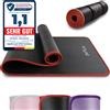 DH FitLife tappetino da allenamento, tappetino sportivo 183*61*1 cm, tappetino da ginnastica extra resistente agli strappi, tappetino da yoga antiscivolo e spesso, tappetino da allenamento (nero)
