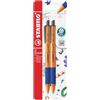 STABILO pointball - Penna a Sfera Ecosostenibile - CO2 neutral - Pack da 2 - Blu