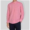 Amirante Antica Sartoria Napoletana Camicia uomo in puro lino collo coreano tinta unita - slim fit