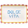 Tognana Piatto Rettangolare Dolce Vita 23 x 16 Cm Viva L'Italia New Bone China Multicolor