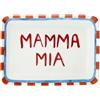 Tognana Piatto Rettangolare Mamma Mia 23 x 16 Cm Viva L'Italia New Bone China Multicolor