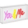 WD LifeStyle Insegna Neon con Cornice in Plexiglass 30 x 15 Cm Decoro You & Me