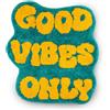 WD LifeStyle Tappeto Colorato e Vivace Decoro Good Vibes Only 60 x 64,8 Cm Giallo