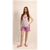 Gary Pigiama spallina stretta pantaloncino donna Jersey Gary 5276, GLICINE SCURO