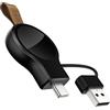 NEWDERY Cavo di Ricarica Portatile per Apple Watch, Caricabatterie Wireless Veloce per iWatch, USB C & USB A Caricatore Magnetico da Viaggio iWatch per Apple Watch Ultra2/1, 9 8 7 6 5 4 3 2 1 SE,Nero