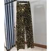 Donna Velour Lustrini Pantaloni Elastico Vita Gamba Larga Brillantini Vestito