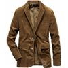 Uomo Velluto a Coste Suit Giacca Smart Casual Dentellato Bavero Corda Cappotto