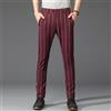 Pantaloni Da Completo A Righe Slim Stretch Casual Eleganti Da Uomo